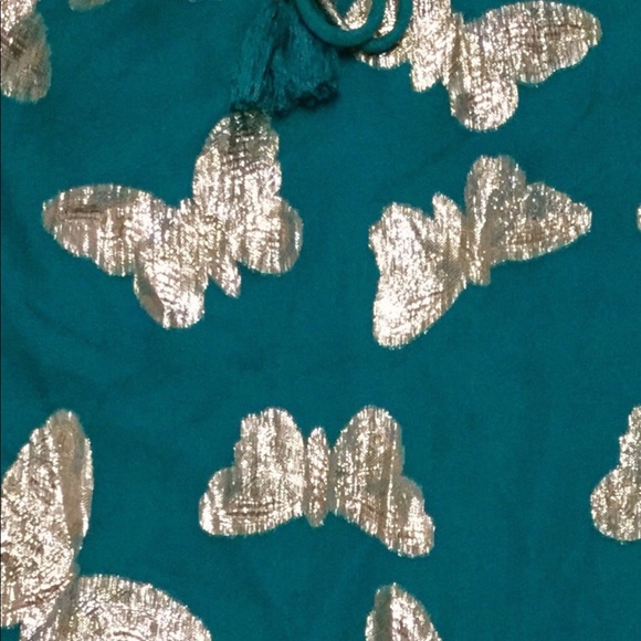 Juicy Couture Gold Metallic Butterfly Mini Dress - Picture 7 of 8